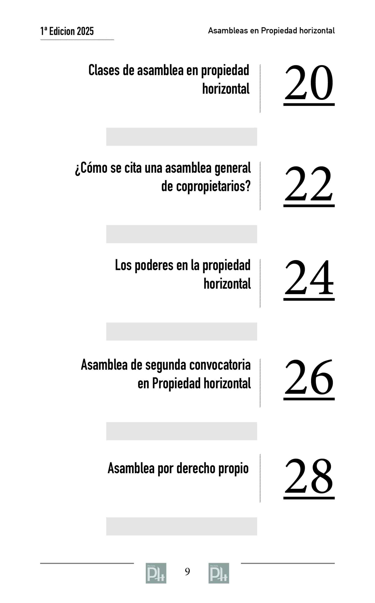 INDICE libro Asambleas en Propiedad horizontal