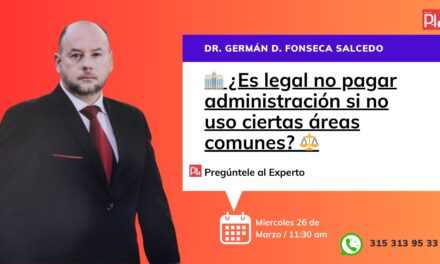 ¿Es legal no pagar administración si no uso ciertas áreas comunes?