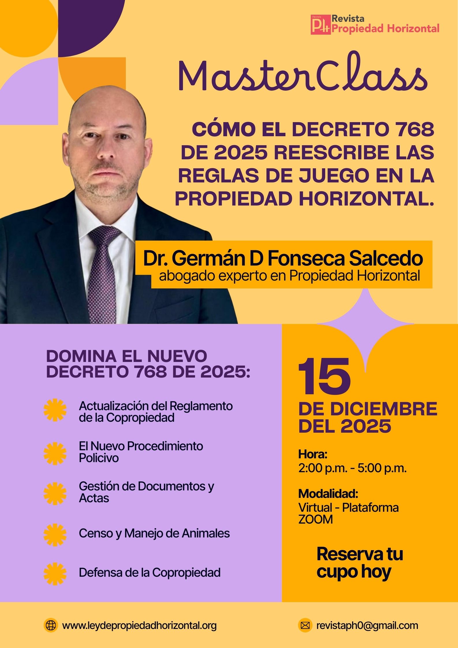 MasterClass El impacto directo del Decreto 768 en la Propiedad Horizontal